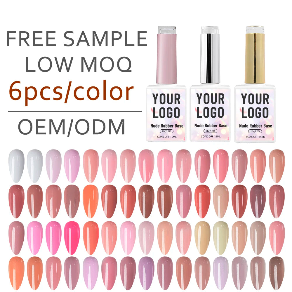 Lehchis 15ml UV Gel Nail Polish with LED Lamp Nude Designer Style Liquid Base Coat Customizable Logo and Private Label Bottle