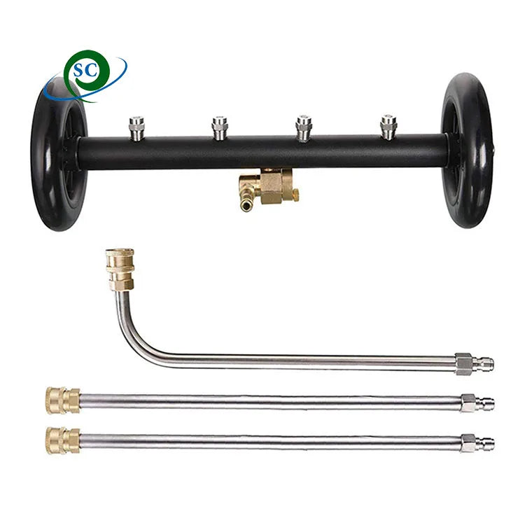 16inch Car Washer Parts High Pressure Undercarriage Cleaner with Wheels for Car Chassis Road Truck Clean