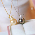 P1642 11-12mm DIY Natural  Freshwater Pearl Charm Pendant Necklace Accessory 925 Sterling Silver Jewelry for Women Without Chain