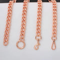 Nolvo World Rose Gold 60-120cm 17mm Aluminum Roll Ring Chain Bag Strap Light Weight Long Strap Chain