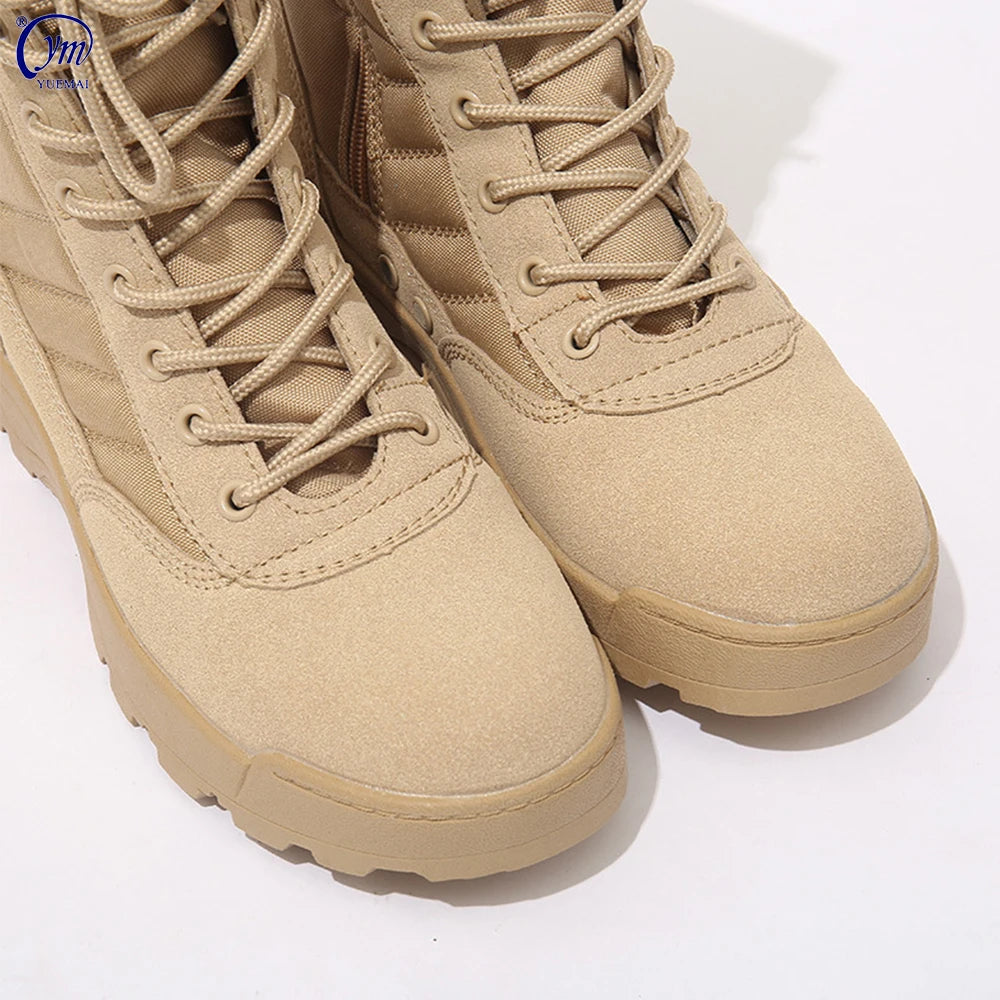 Export Four Seasons Hiking Boots Outdoor Waterproof High Top Desert Boots Tactical Boots