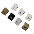 Hot Sales Polyester Woven Eco-Friendly Washable Garment Labels with Custom Logo Neck & Size Tags S/M/L/XL/XXL Sizes