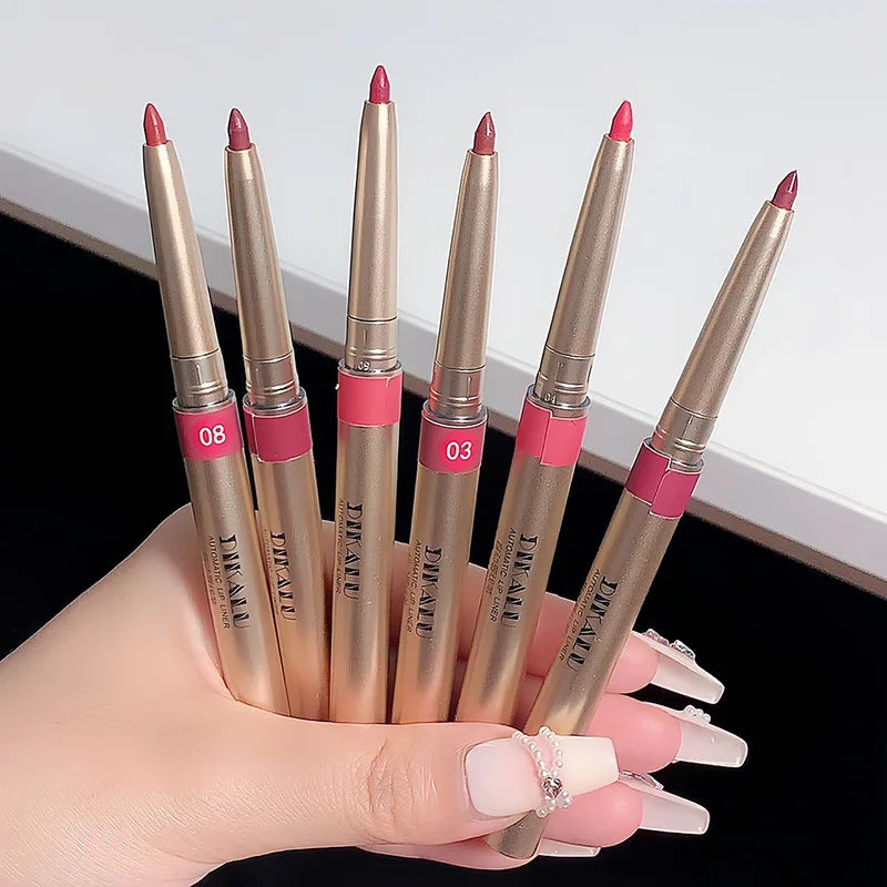New Arrival DIKALU Automatic Rotating Matte Lip Liner Pen Makeup Waterproof Lasting Contouring 3D Lips Stick Pencil