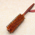 Professional Round Hairbrush with Boar Bristles Long and Short Hair Straightener Brush