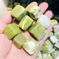 Wholesale Natural Australian Jade Stone Cube Quartz Crystal Gravel Tumbled Stone for Healing