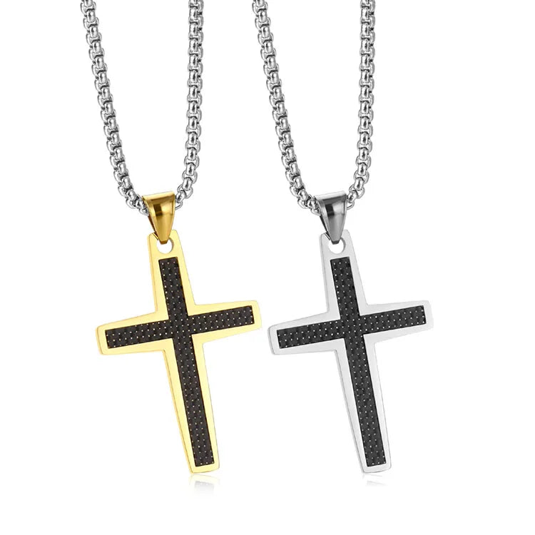 Hot Sale Custom Gold Plated Stainless Steel Religious Christian Dainty Cross Necklace
