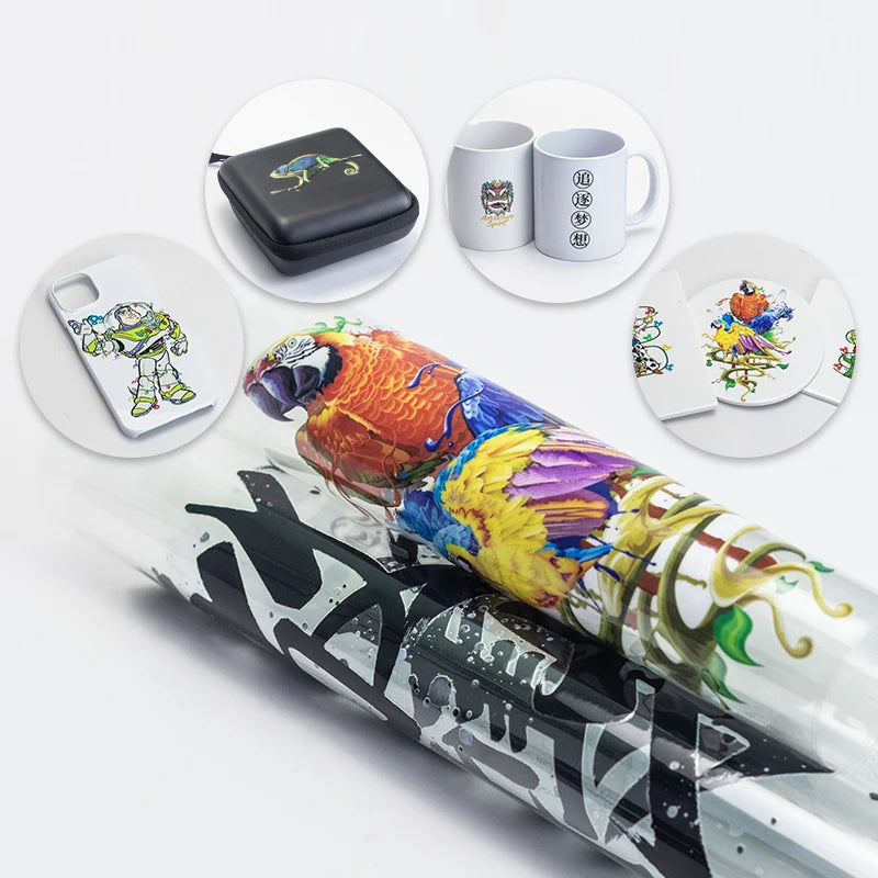 Custom UV DTF Film Transfer Sticker Label 3D Logo Surface Finish for Promotional Gifts