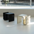 WISEMAX FURNITURE Italian Style Fiberglass Outdoor Coffee Table Home Fiberglass Sofa Side Table for Living Room Furniture