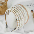 Korean Elegant Wedding Party Luxury Headband Braided Pearl Headband Women Hair Accessories