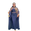 Elegant African Dresses for Church Luxurious Rhine Stone Plus Size African Women Fashion Dresses Free African Clothing Uk