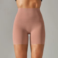 Women's New Solid Color Elastic Waist Yoga Shorts Double Sanded Three-Point Tight Pants Plus Size Fitness Sets Breathable
