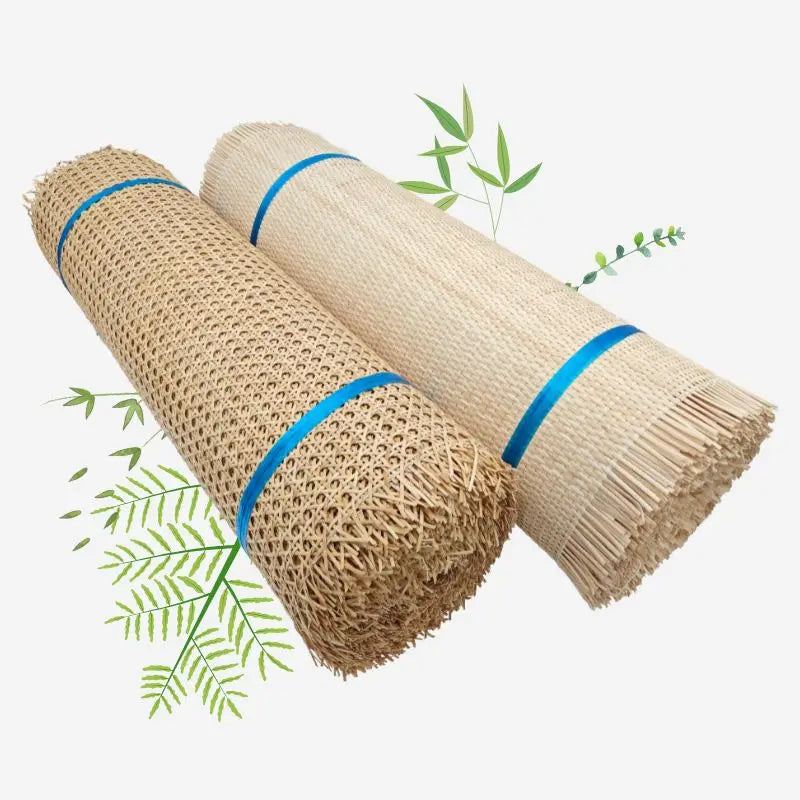 Fast Delivery Semi-Bleached Mesh Rattan Sheet Material Rattan Wicker Webbing Roll