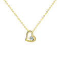 18K Gold Plated 925 Sterling Silver Delicate Minimalist Necklace Accessory Heart Pendant Necklace Minimalist