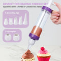 Home Wholesale Multifunctional Plastic Cookie Gun Decorating Device Baking Set with Multi-Style Cream Gun