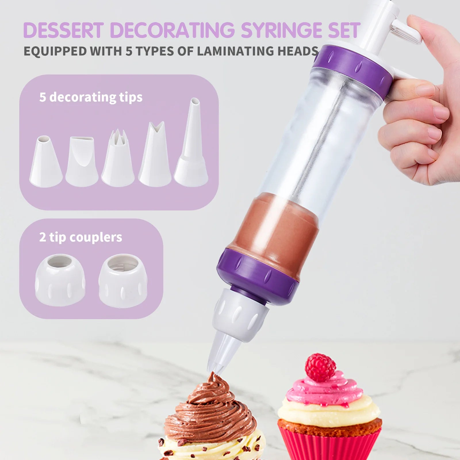 Home Wholesale Multifunctional Plastic Cookie Gun Decorating Device Baking Set with Multi-Style Cream Gun