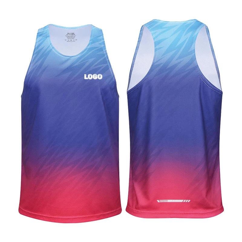 Sanken Wholesale Breathable Quick Dry Sport Vest Reversible Training Running Singlet Casual Sublimation Polyester Spandex