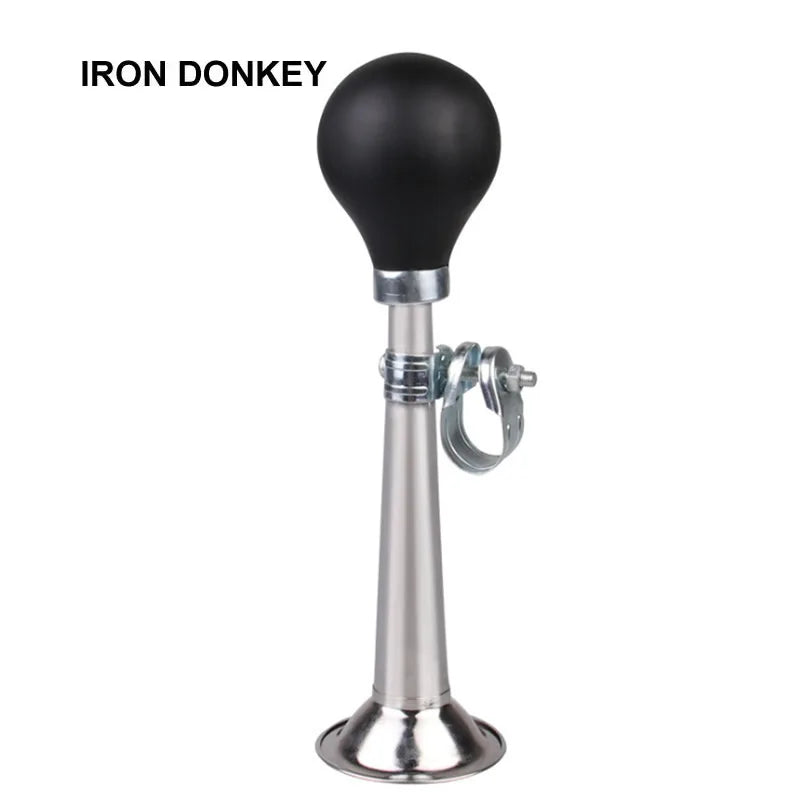 IRONDONKEY 9 Inches Children's Hand Pressed Horn Classic Vintage Metal Twisted Speaker Retro Snail Air Horn  Bicycle Bell