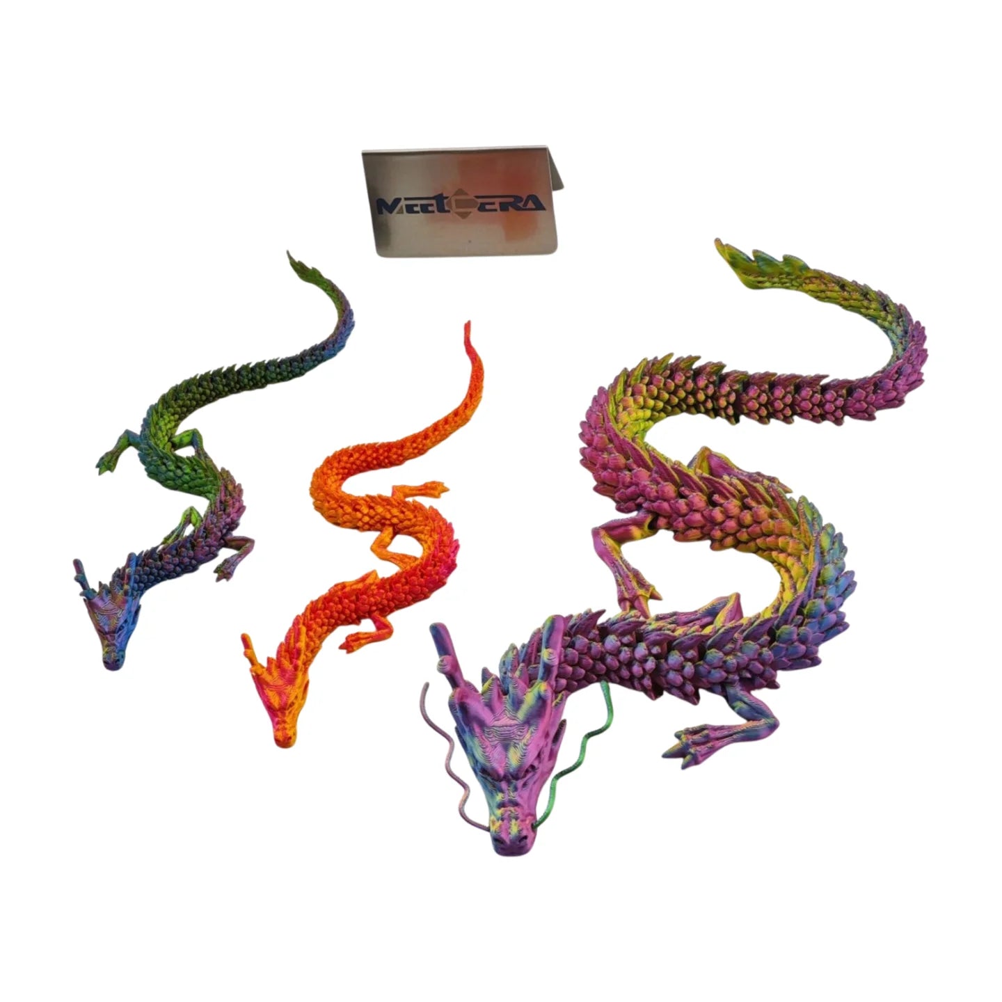 Wholesale 3D Printed Dragon Toys Crystal Dragon PLA  With Wings Big Medium Small Desk Fidget Toys Christmas Gifts