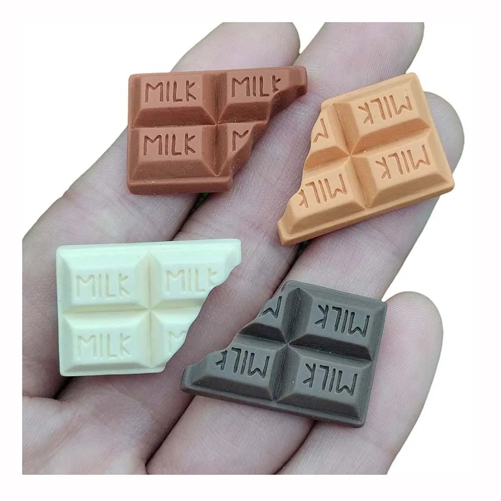 Colorful Milk Chocolate Bar Resin Cabochon Flatback DIY Crafts Phone Decor Art Supplies