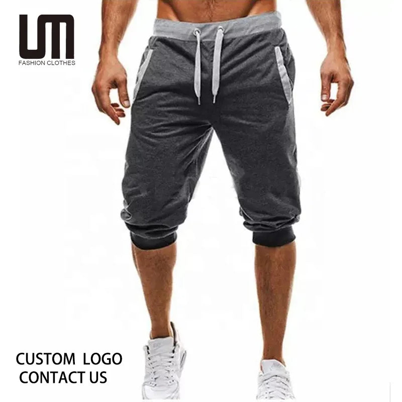 Cheap Wholesale Custom Logo Fashion New Summer Men S Casual Mid Waist Drawstring Sports Fitness Shorts