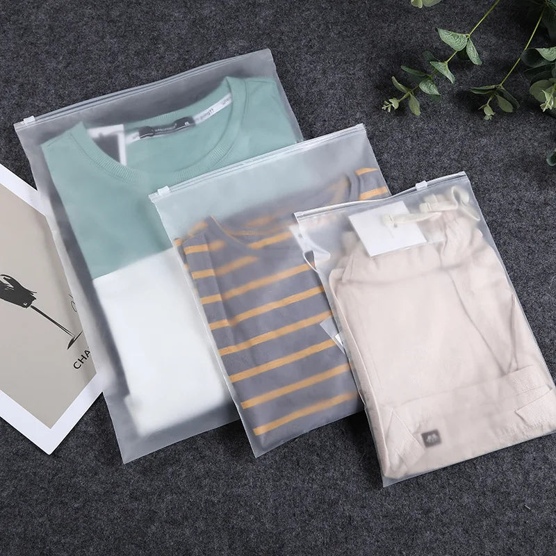 High Quality Zipper Bags Custom Printing Pvc Frosted Zipper Bags With Logo for Clothes Shirt Swimwear Packaging