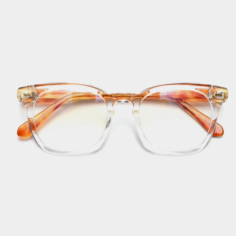 2023 Fashion Korean Style Acetate TR90 Unisex Glasses Frame Blue Light Blocking UV400 Black Transparent Trending Eyewear Best