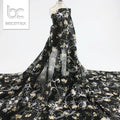 2026 Beautiful Floral Chiffon Digital Printing Embroidered Fabric for Kids and Girls Dress