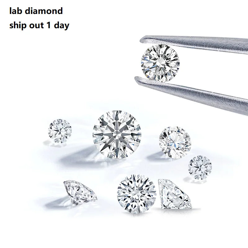 D VVS1 VVS2 VS1 0.5CT 1CT Certified IGI Lab Diamond Hpht/Cvd Diamond Lab Grown Diamond IGI Women Jewelry Making