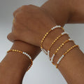 2023 New Arrival Fashion Jewelry Brass Beads Bracelet Freshwater Pearl Bracelet 18k Gold Bracelet for Women