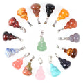 100% Natural Stone Crystal Calabash Gourd Pendant Necklace Fashion Gemstone Pendants Necklace Jewelry Accessories
