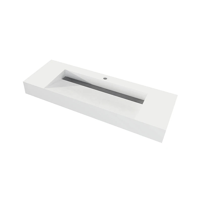 Wall-hung Bathroom Sink Wash Basin Resin Surface Artificial Stone Solid Customised Customized GM Modern Countertop Sinks 5 Years