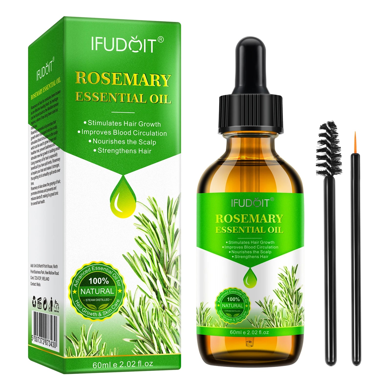 IFUDOIT Wholesale Organic Pure Eyebrows Eyelashes Hair Growth Skin Care Rosemary Essential Oil