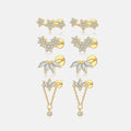 FUAMAY Fashion Jewelry Flat Back Stud Earrings 925 Silver Small Earrings Star Snake Lightning Evil's Eye Earrings