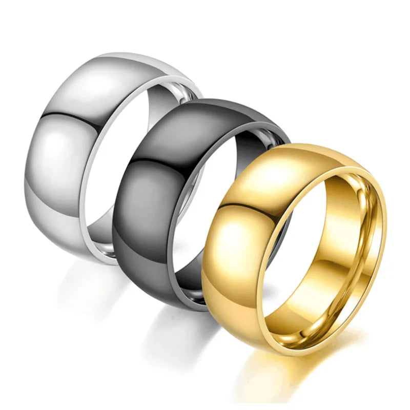 Wholesale 5-13 Titanium Steel Fashion Ring Popular Plain Unisex Ring Accessories