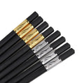 Chinese Style Black Metal Chopsticks Reusable Non Slip Design Fiberglass Alloy Chopsticks