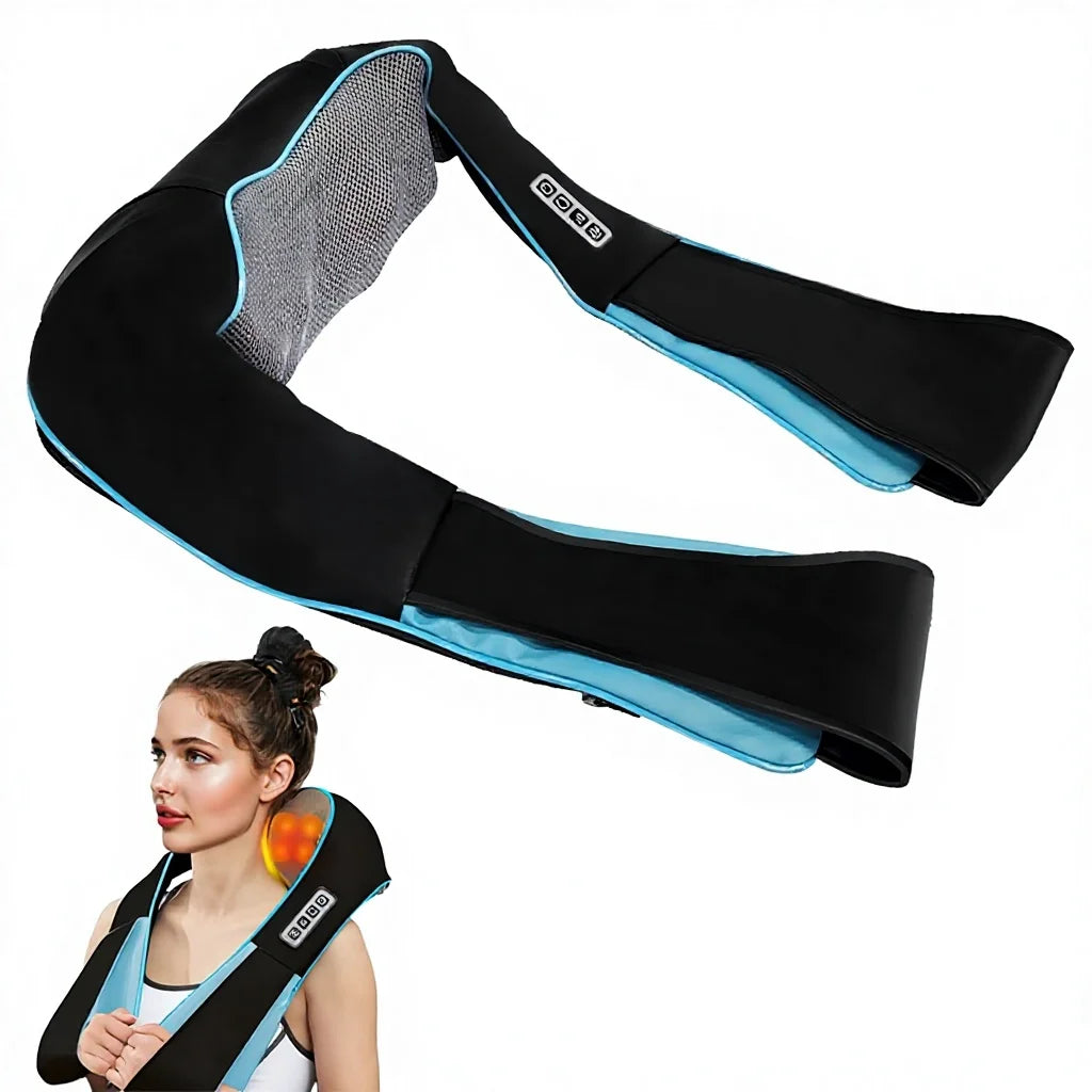 Electric Deep Tissue Shoulder Massager Pillow 3D Kneading Shiatu Back and Neck Massager for Shoulder Leg Body