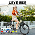 2026 AtlasTrek SU7 36V 13AH Electronic Digital 7-Speed Carbon Steel Frame Front Hub Motor Long Range Electric City Bicycle