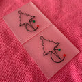 square Shape Sewing on Transparent Rubber Patchpromotional Design clear PVC Rubber Hat Label