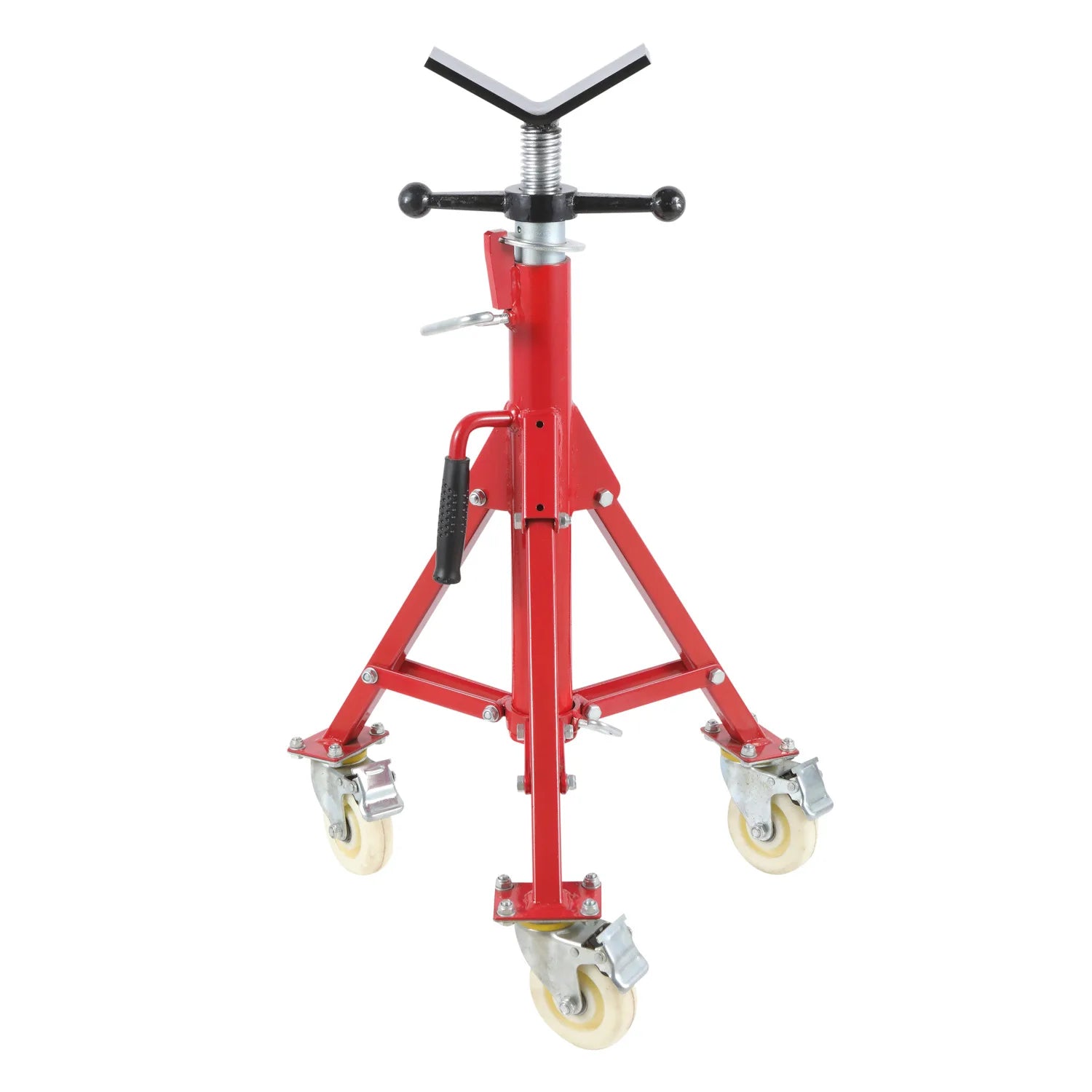 1107D Easy-to-move Wheeled Folding Pipe Vise Stand for Pipes 12 Inches Max.