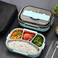 Lihong Stainless Steel Bento Box Kids Lunch Box School Airtight Plastic Compartment Heating Microwave Lunch Box with Bag