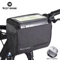 WEST BIKING Custom Insulated Bicycle Bike Handlebar Bag Waterproof Bicycle Handlebar Phone Front Frame Bag