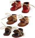 2023 New 1/6 Small Handmade Genuine Leather Doll Boots Shoes Mini DIY Educational Toy for Model Toy Collection Black Horse