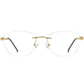 2026 Bellestron OLD7433 High-quality Fashion Oval Unisex Rimless Eyeglass Frames Optical Eye Wear
