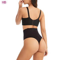Body Shaper Tummy Control Seamless Breathable Thong Panties for Women with Medium Control Spandex/Nylon Shapewear
