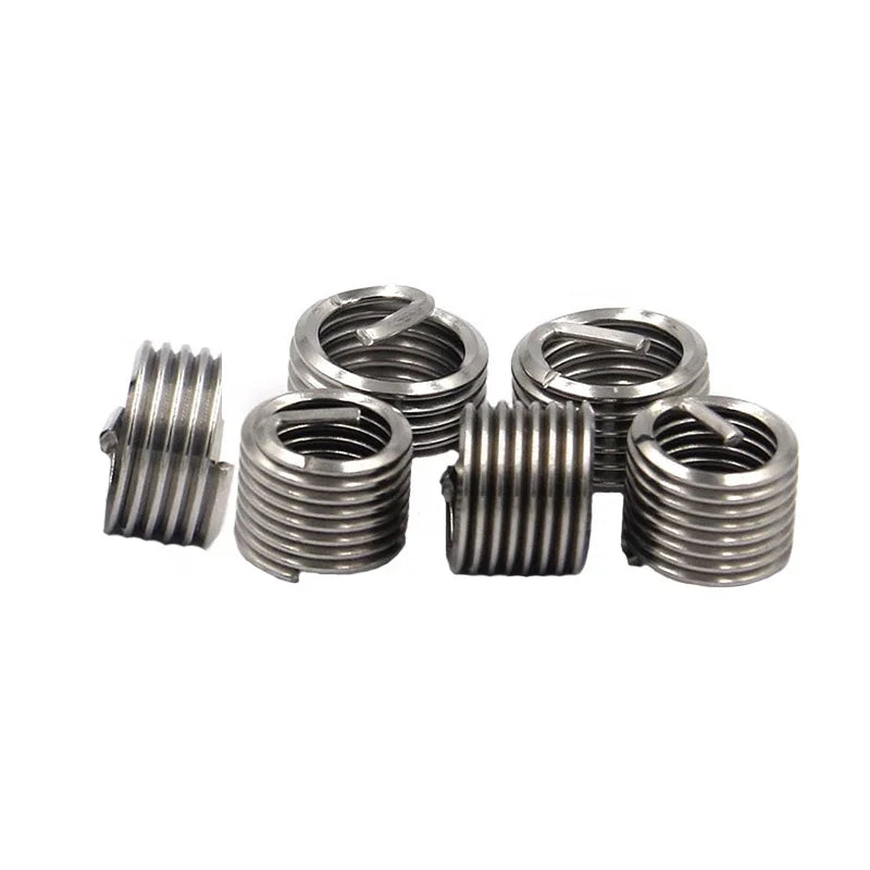 Flat Head Wire Thread Inserts M8 Threaded Tube Inserts Threaded Inserts Ultrasonic Insertion Smooth Surface Without Burrs
