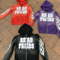OEM Distressed Applique Embroidered Vintage Hoodie Heavyweight 500 Gsm French Terry Acid Wash Sun Faded Zip up Hoodie