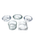 Home Decoration Transparent Glass Round Tea Light Stand with Votive Candle Holder 4.6x2.5cm Christmas Holiday Hotel/Party Use