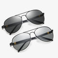 Male Change Color Men Polarized Driving Chameleon Glasses Pilot Driver's Eyewear Photochromic Sunglasses