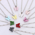 Wholesale Women Acrylic pink Black White Yellow Blue butterfly Necklace Jewelry China Manufacturer Supplier