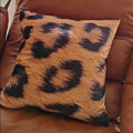 Oem Plush Pillow Decor Modern Custom Leopard Print Sofa Fabric Wonky Seat Cushion Cover Minimal Printed Cartoon Pillow